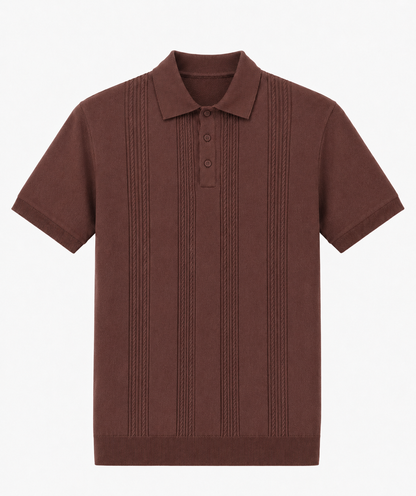 Çizgili Polo Yaka Triko