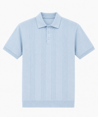 Çizgili Polo Yaka Triko