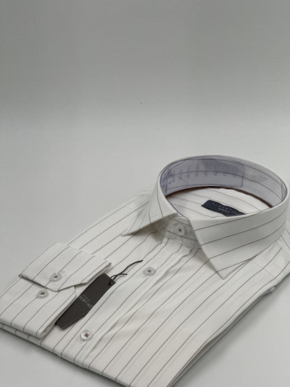 SLİM FİT ÇİZGİLİ LİKRALI GÖMLEK