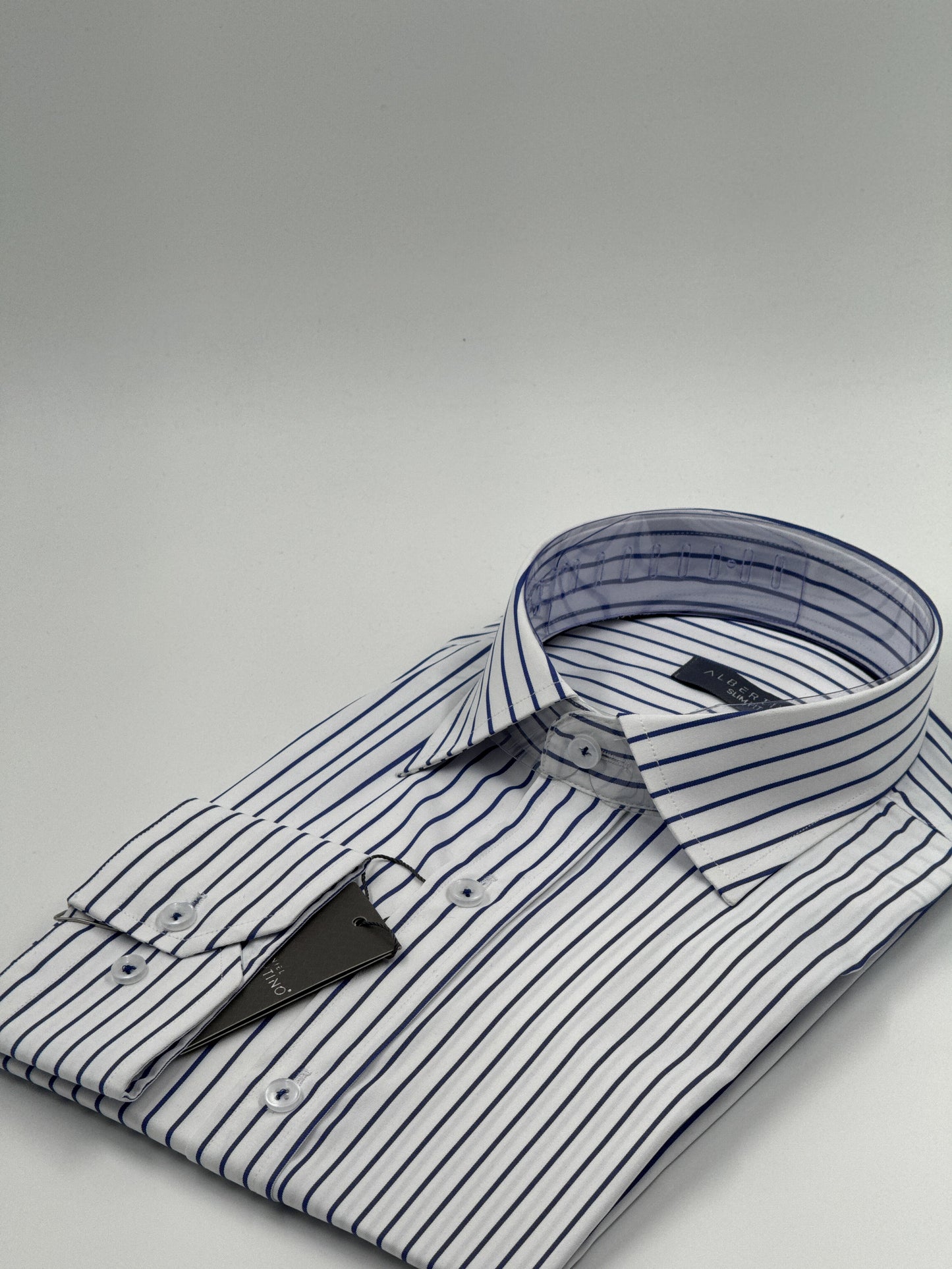 SLİM FİT ÇİZGİLİ LİKRALI GÖMLEK