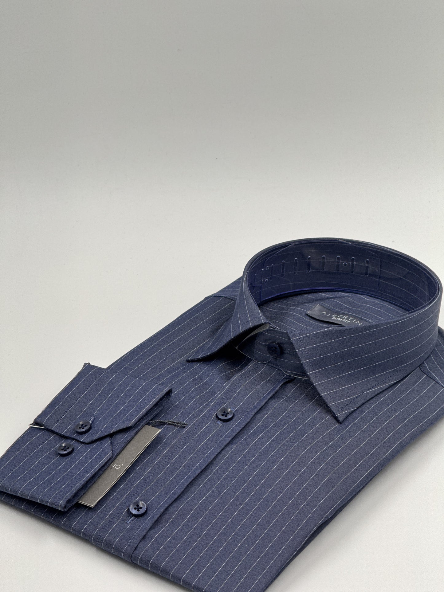 SLİM FİT ÇİZGİLİ LİKRALI GÖMLEK