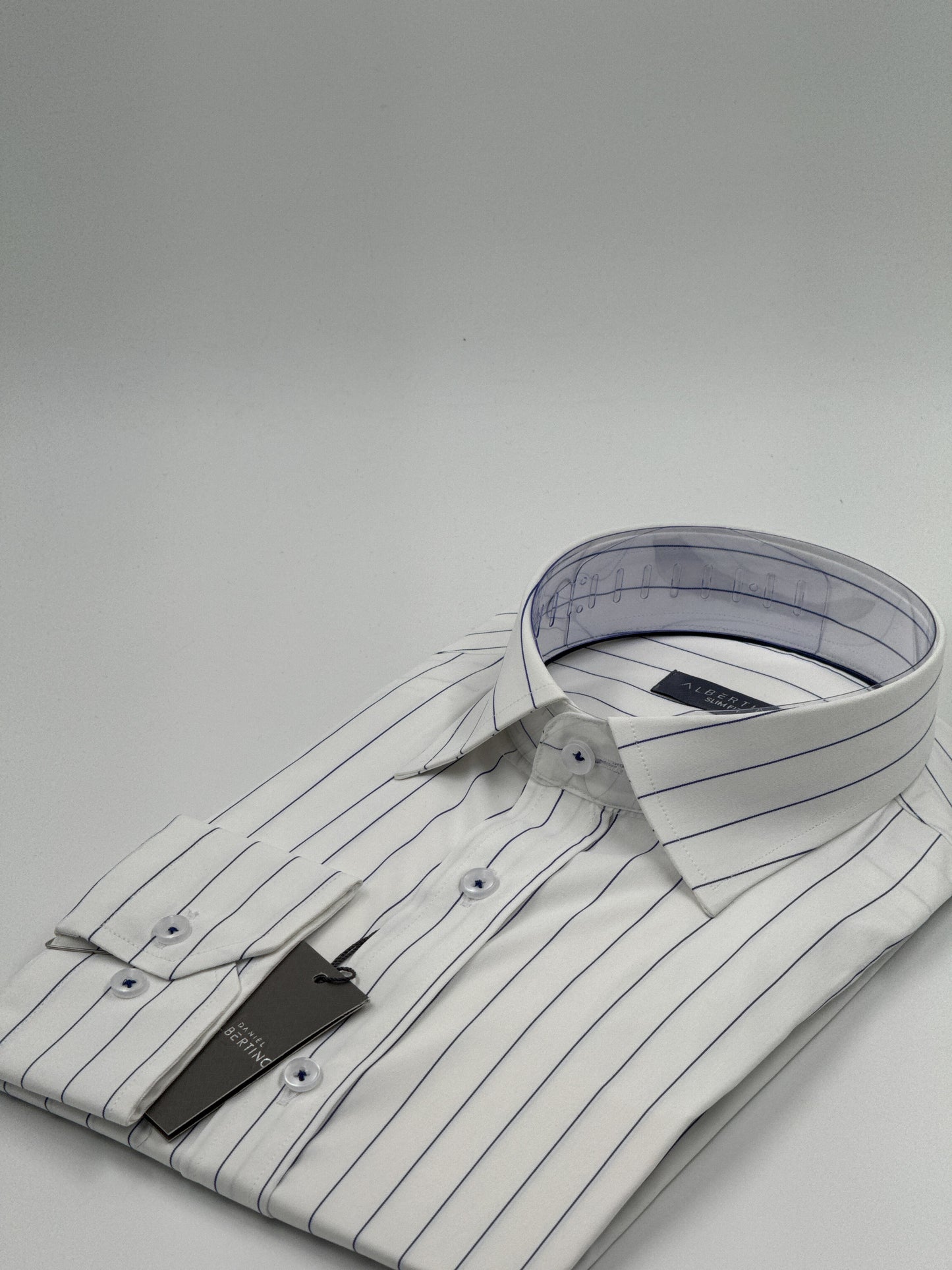 SLİM FİT ÇİZGİLİ LİKRALI GÖMLEK